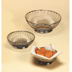Thumbnail image #1 for American Metalcraft BSS7 Round Stainless Steel Serving Basket, 6-5/8 Inch Diameter x 2-3/4 Inch High Case of 36