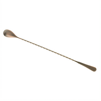 Barfly Japanese Style Bar Spoon, 13-3/16 Inch, Antique Copper-Plated Stainless Steel