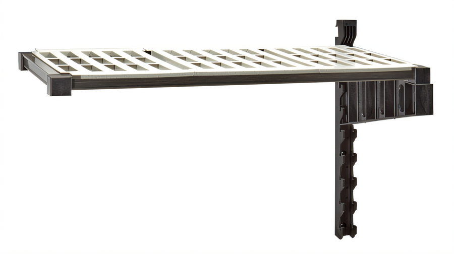 Product image #1 for Cambro Camshelving Elevation Wall-Mounted Add-On Shelf Kit, 18 x 36 Inches, Vented, Brushed Graphite