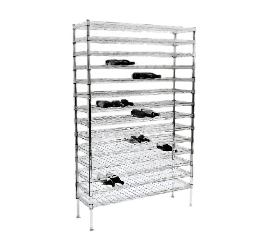Product image #1 for Metro Super Erecta Cradle Wine Shelving Rack, 36 x 14 x 86-3/4 Inches, 153-Bottle Capacity, Chrome-Plated