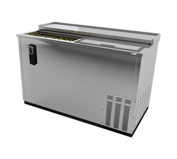 Product image #1 for Pro-Line 50-Inch Deep Well Horizontal Flat Top Bottle Cooler, Stainless Steel, Self-Contained Refrigeration