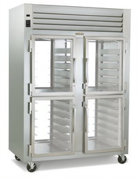 Traulsen Spec-Line RHF232WP-HHG 2-Section Pass-Thru Heated Cabinet with Half-Height Glass Doors