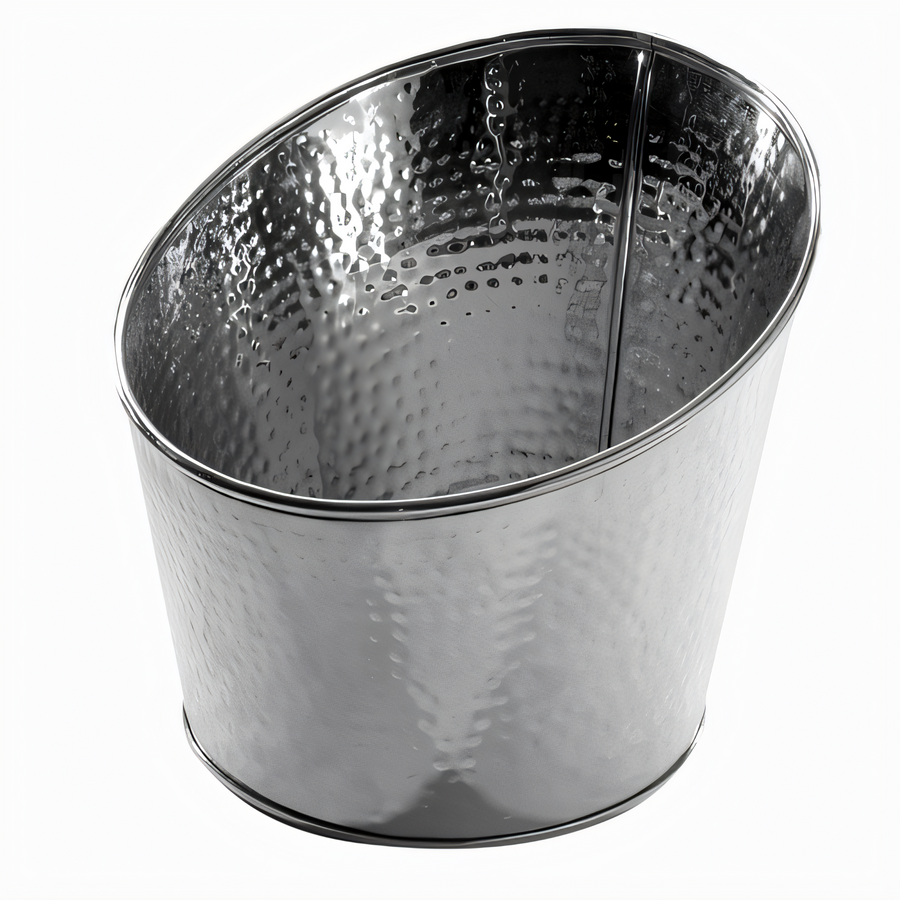 Product image #1 for American Metalcraft 5 Qt Angled Hammered Stainless Steel Beverage Tub
