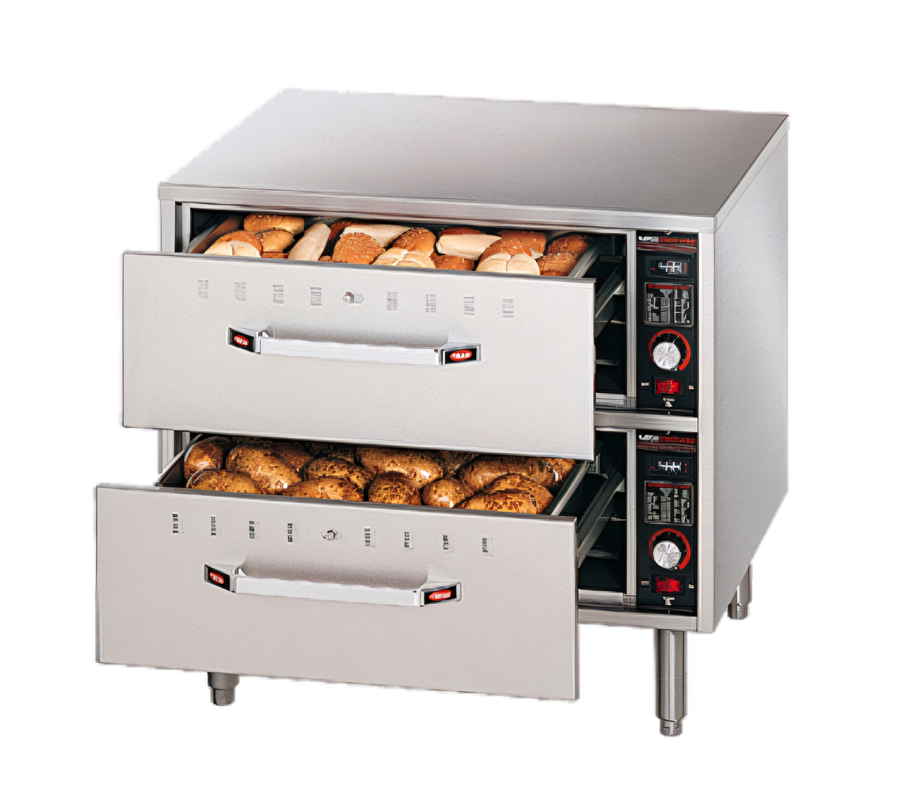 Product image #1 for Hatco HDW-2 Freestanding Two-Drawer Standard Width Stainless Steel Drawer Warmer