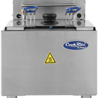 Thumbnail image #1 for Atosa ACEF-10 Countertop Electric Fryer with 2 Baskets, 10 lb. Fat Capacity, Stainless Steel, 120V