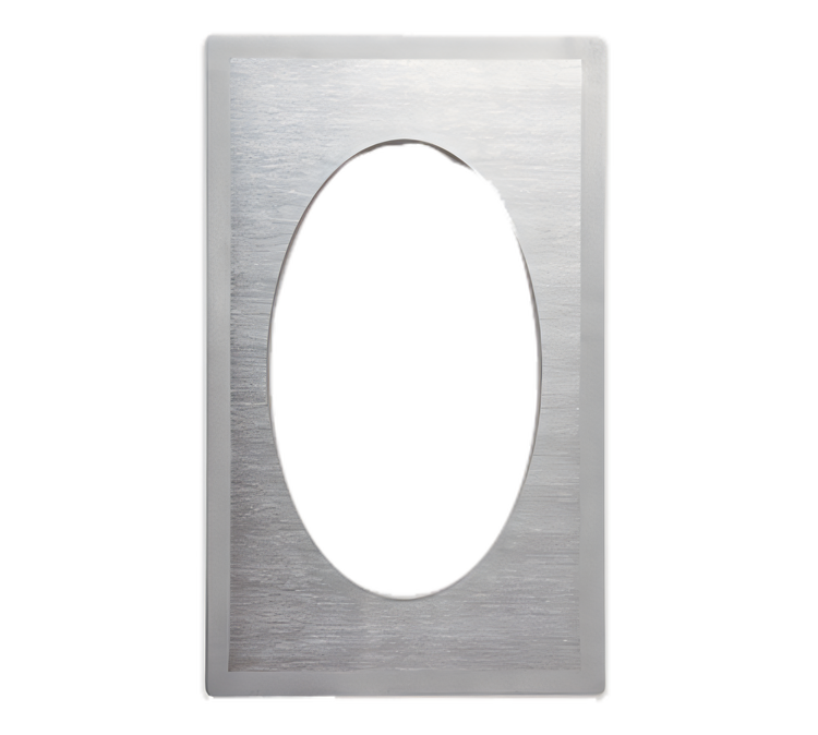 Product image #1 for Vollrath Miramar Stainless Steel Adapter Plate Template for 1 Large Oval Decorative Pan