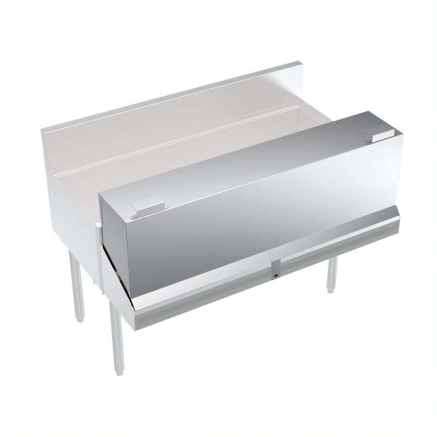 Product image #1 for Krowne Royal Series 46-Inch Stainless Steel Locking Cover for Double Speed Rail