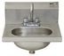 Thumbnail image #1 for Eagle Group Wall-Mounted 304 Stainless Steel Hand Sink with Deck-Mount Gooseneck Faucet