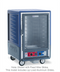 Thumbnail image #1 for Metro C5 3 Series Mobile Half-Height Heated Holding & Proofing Cabinet with Blue Insulation Armour, Clear Polycarbonate Door, Lip Load Slides, 17-Pan Capacity