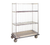 Thumbnail image #1 for Metro Super Erecta Convertible Linen Truck, Open Wire, 3-Sided Top Frame, 60 x 24 x 70 Inches, Chrome