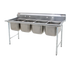 Thumbnail image #1 for Eagle Group 414 Series Four-Compartment Stainless Steel Sink, 24 x 24 Bowls, Without Drainboards