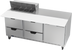 Thumbnail image #1 for Beverage Air 72-Inch Three-Section Sandwich Top Refrigerated Prep Table with 4 Drawers, 1 Door, and 8-Pan Top