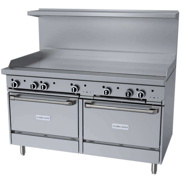 Product image #1 for Garland G Starfire Pro 60-Inch Gas Restaurant Range with Griddle and Two Standard Ovens