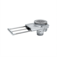 T&S Brass Modular Pull Waste Drain Valve, 3-1/2 Inch Sink Opening, 2 Inch Drain Outlet