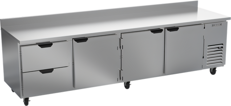 Product image #1 for Beverage-Air 119-Inch Four-Section Worktop Refrigerator with 2 Drawers and 3 Doors