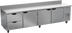 Thumbnail image #1 for Beverage-Air 119-Inch Four-Section Worktop Refrigerator with 2 Drawers and 3 Doors