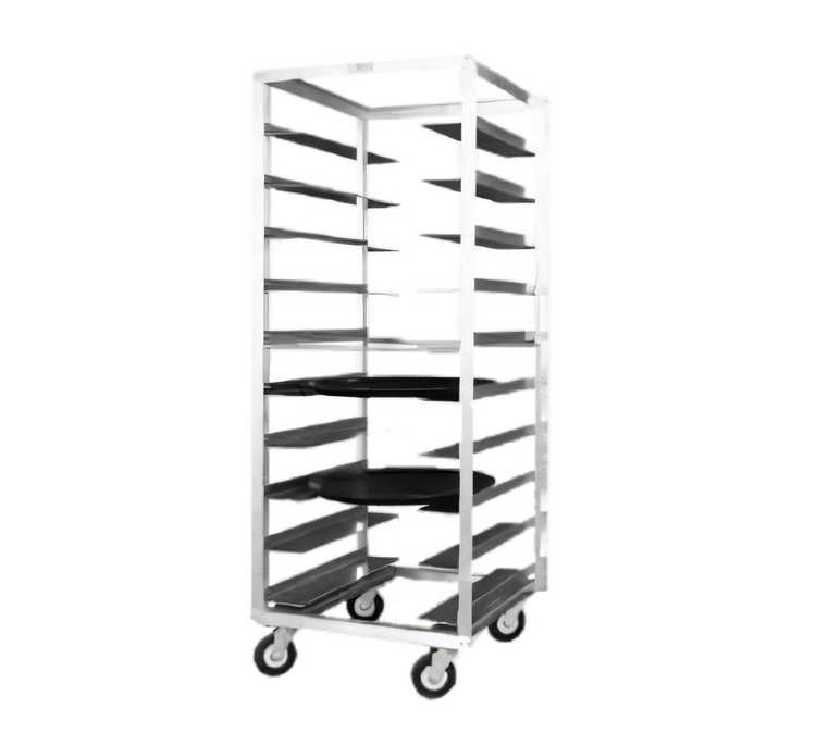 Product image #1 for Metro Mobile Pass-Thru Aluminum Oval Tray Rack, 10-Tray Capacity, 27 x 29 x 70-1/4 Inches