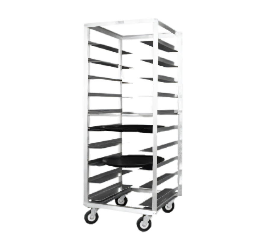 Product image #1 for Metro Mobile Pass-Thru Aluminum Oval Tray Rack, 10-Tray Capacity, 27 x 29 x 70-1/4 Inches