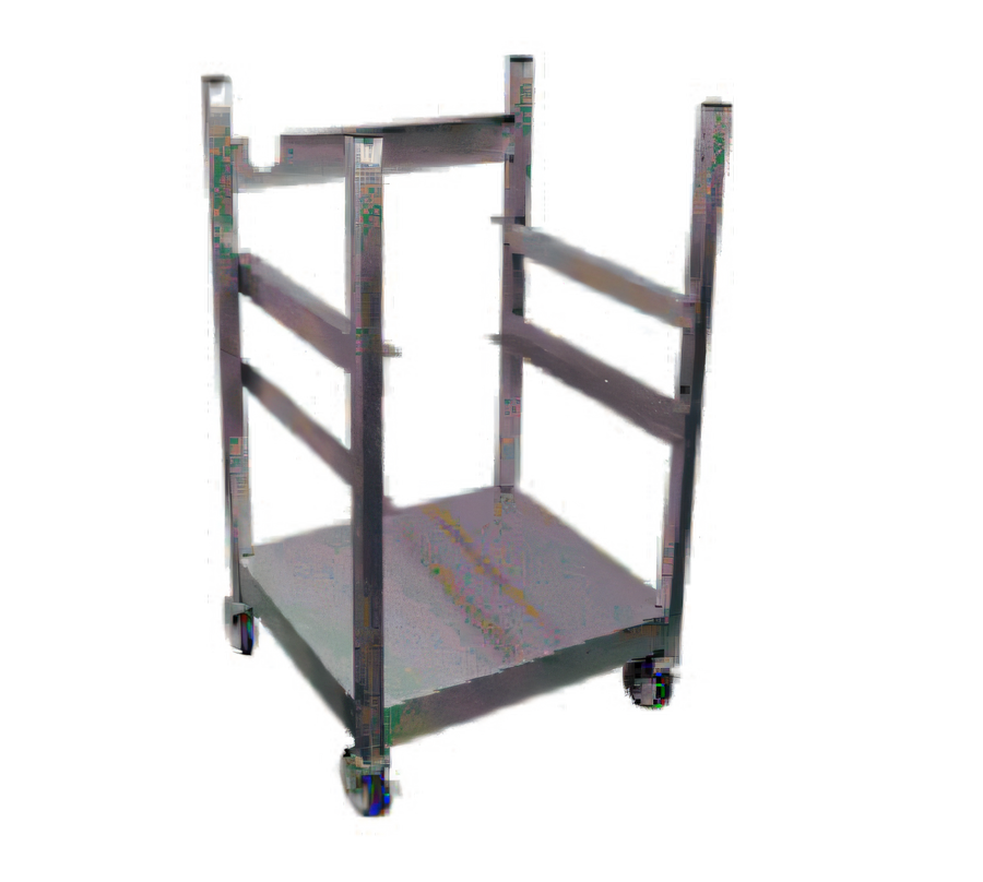Product image #1 for AccuTemp SNH-21-01 Ergo-Low Stainless Steel Support Stand for Double-Stacked Steam'N'Hold or Evolution Units with 5-Inch Casters