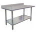 Thumbnail image #1 for Elite Series 72-Inch x 30-Inch Stainless Steel Work Table with 4-Inch Backsplash and Undershelf