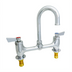Thumbnail image #1 for Fisher Commercial Deck-Mount Manual Faucet with 6-Inch Swivel Gooseneck Spout, 8-Inch Centers