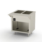 Thumbnail image #1 for Duke Manufacturing Thurmaduke EW-2-CBSS 2-Well Electric Waterless Hot Food Holding Table, Stainless Steel, Touchscreen Control