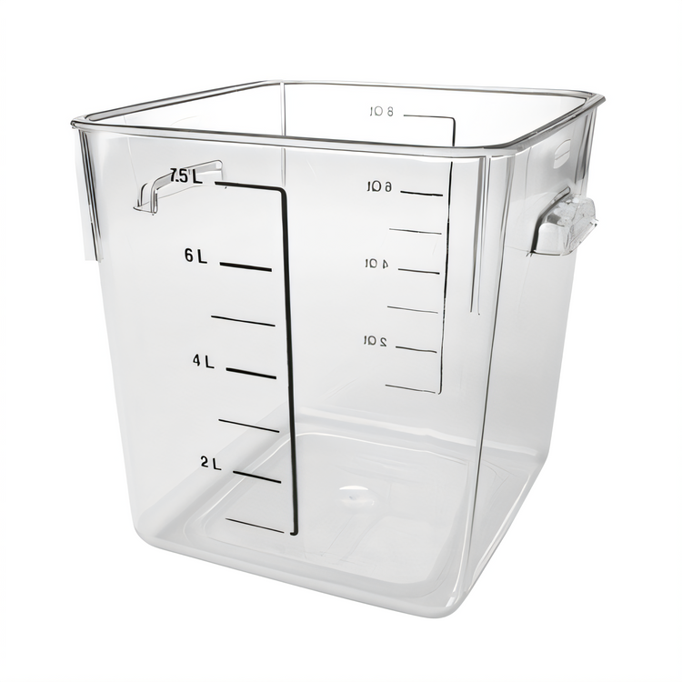 Product image #1 for Space Saving 8 Quart Square Clear Polycarbonate Food Storage Container