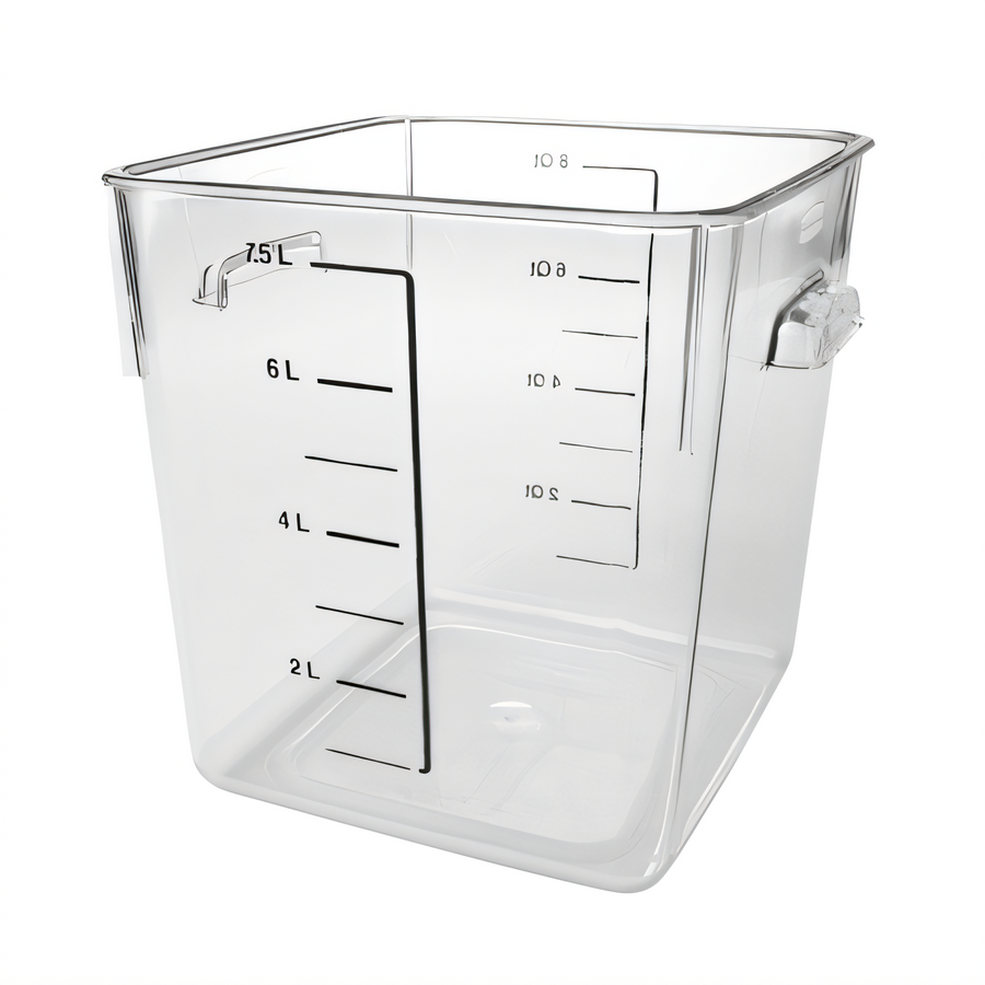 Product image #1 for Space Saving 8 Quart Square Clear Polycarbonate Food Storage Container