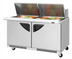 Thumbnail image #1 for Turbo Air Super Deluxe 60-1/4-Inch Front Breathing 2-Section Sandwich/Salad Mega Top Prep Table, 24-Pan, Stainless Steel