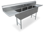 Thumbnail image #1 for Steel Works Stainless Commercial 3-Compartment Sink with 18