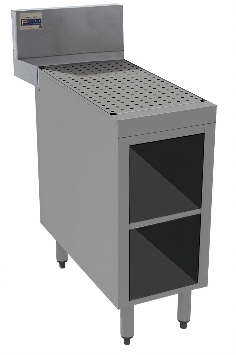 Product image #1 for Advance Tabco Prestige Supreme Open Front Underbar Drainboard Cabinet, 18 x 30 x 36 Inches, Stainless Steel