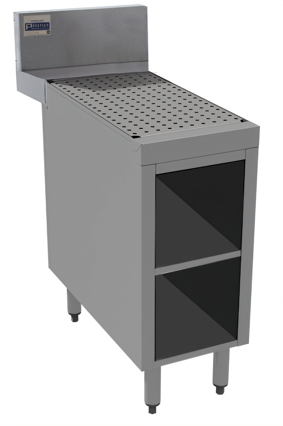 Product image #1 for Advance Tabco Prestige Supreme Open Front Underbar Drainboard Cabinet, 18 x 30 x 36 Inches, Stainless Steel
