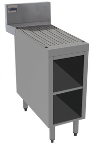 Advance Tabco Prestige Supreme Open Front Underbar Drainboard Cabinet, 18 x 30 x 36 Inches, Stainless Steel