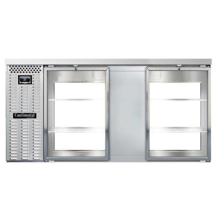 Product image #1 for Continental Refrigerator BB69NSSGDPT 69-Inch 4-Glass Door Pass-Thru Back Bar Cooler