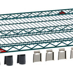 Thumbnail image #1 for Metro Super Erecta EZA-2436NK3 Wire Shelf with EZ-ADD Corner Hardware, 36"W x 24"D, Green Epoxy Finish