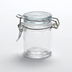 Thumbnail image #1 for American Metalcraft Mini Clear Glass Mason Jar Condiment Jar with Hinged Lid, 1-1/2 oz.