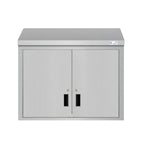 Thumbnail image #1 for Koolmore KM-WMC-1536-S 36-Inch Stainless Steel Wall Cabinet with Hinged Locking Doors, Slanted Roof, Ventilation Slits, and 2 Shelves