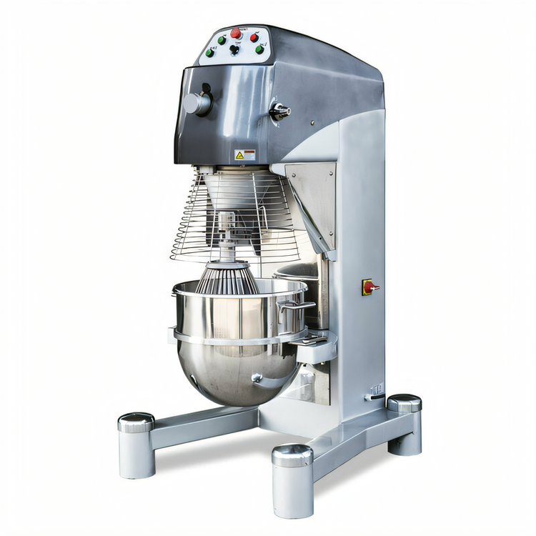 Product image #1 for Omcan 60 Qt Heavy-Duty 3-Speed Planetary Floor Mixer with Safety Guard and Timer