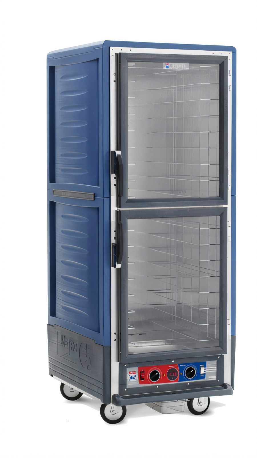 Product image #1 for Metro C5 3 Series Full-Height Combination Heated Holding & Proofing Cabinet with Blue Insulation Armour, Dutch Clear Polycarbonate Doors, and Fixed Wire Slides