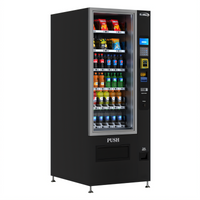 KoolMore Refrigerated Snack and Drink Vending Machine with 36 Slots, Credit Card Reader and Bill Acceptor - Black