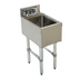 Thumbnail image #1 for Advance Tabco Underbar Basics Stainless Steel Free-Standing Underbar Hand Sink with Deck-Mount Faucet, 12 x 21 Inch