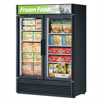 Turbo Air Super Deluxe Two-Section Glass Door Merchandiser Freezer, 39 Cu. Ft., Self-Contained, Bottom-Mount Compressor