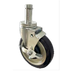 Thumbnail image #1 for Universal Swivel Snap-In Stem Caster Set for Wire Shelving, 5-Inch Polyurethane Wheels, 4-Pack