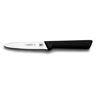 Mundial 4-Inch Spear Point Paring Knife with High-Carbon Stainless Steel Blade and Black Antimicrobial Polypropylene Handle