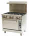 Thumbnail image #1 for Omcan 36-Inch Commercial Natural Gas Range with 6 Open Burners and 1 Convection Oven