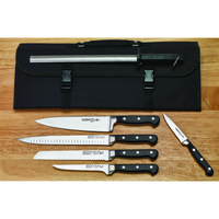 Acero 8-Piece Portable Knife Kit with 11-Slot Knife Bag and Bonus Shears