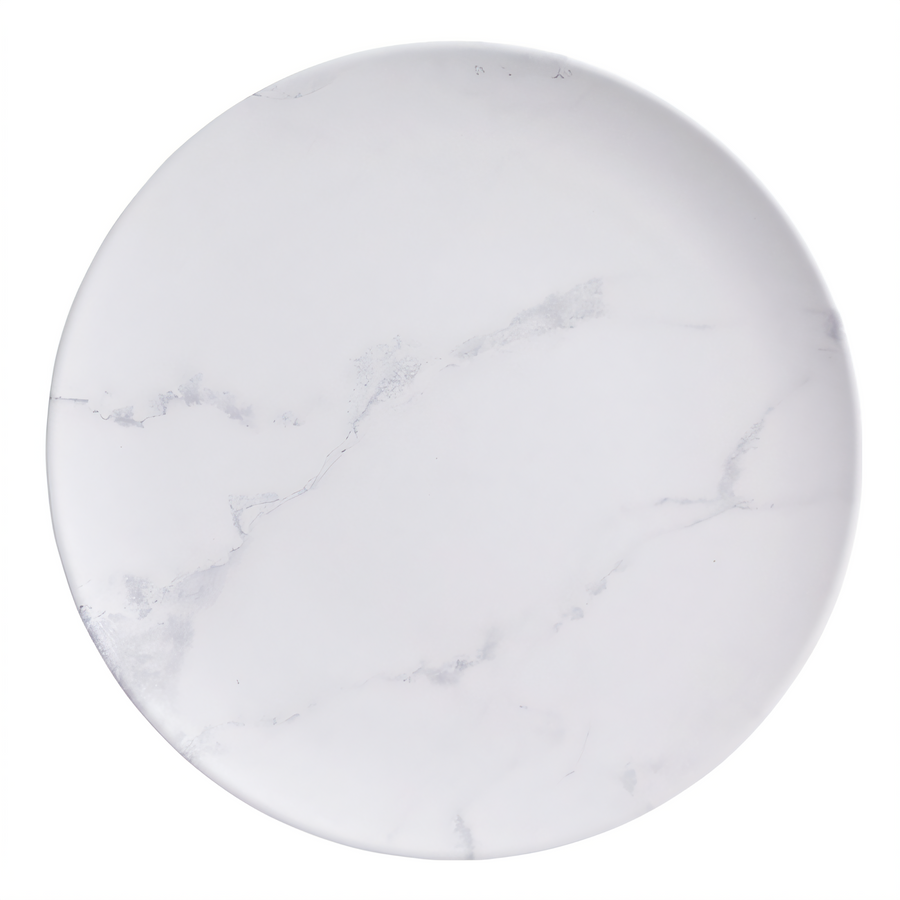 Product image #1 for American Metalcraft Mix & Matte 11-1/2 Inch Round Coupe Melamine Plate, Matte Marble White