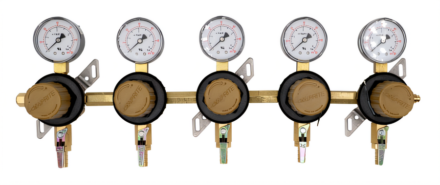 Product image #1 for Glastender Low Pressure Wall-Mount CO2 or Nitrogen Regulator Kit for 5 Products