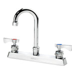 Thumbnail image #1 for Krowne Royal Series 15-525L Deck-Mount Manual Faucet, 8-Inch Centers, 3-1/2-Inch Gooseneck Spout, Ceramic Cartridge, Low Lead