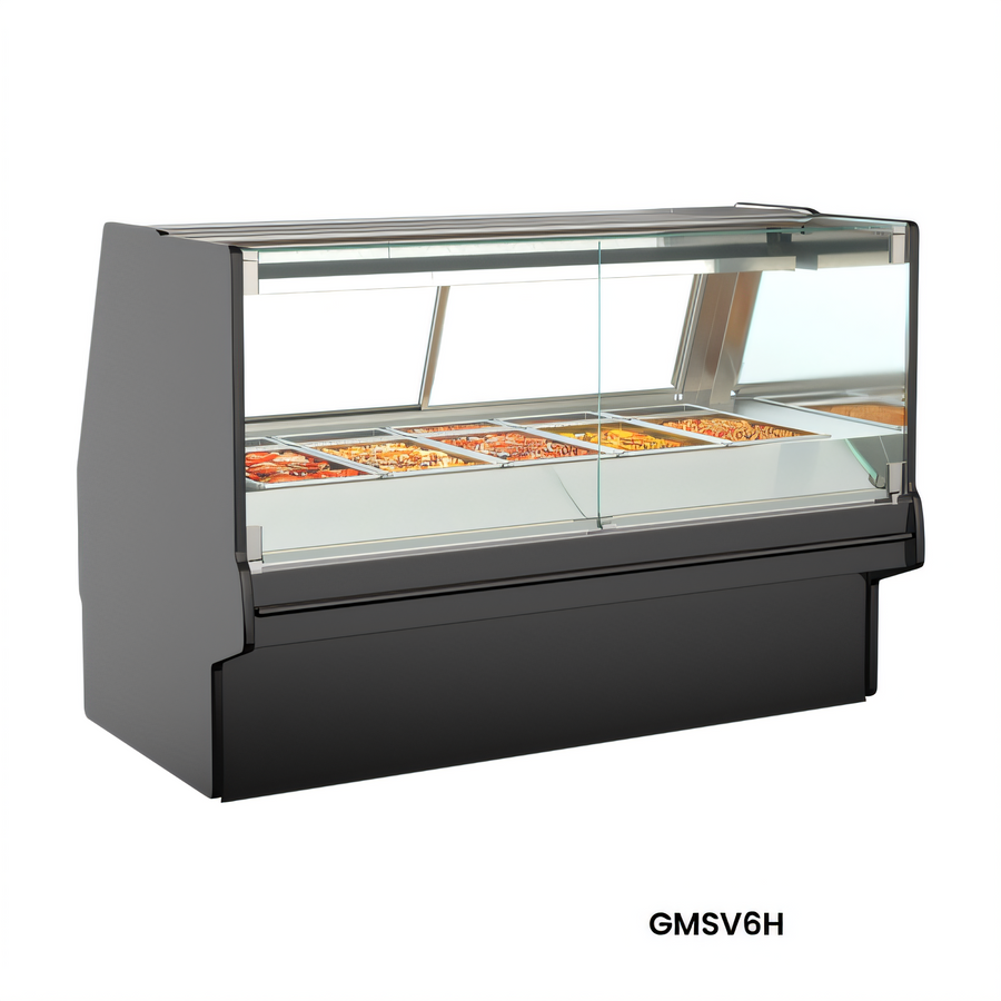 Product image #1 for Structural Concepts Fusion® Countertop Heated Service Case with Vertical Swing-Out Front Glass and Rear Sliding Doors, 75-3/8 Inch Wide